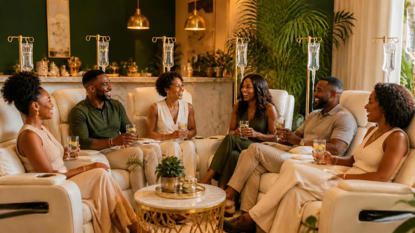 Members relaxing together in the NSG Living lounge